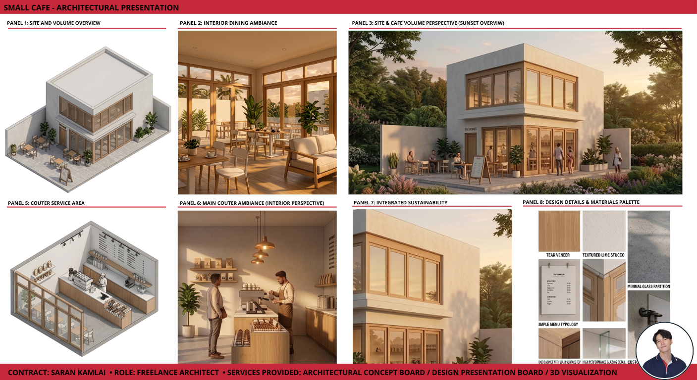 Small Café — Sustainability & Materials Panel